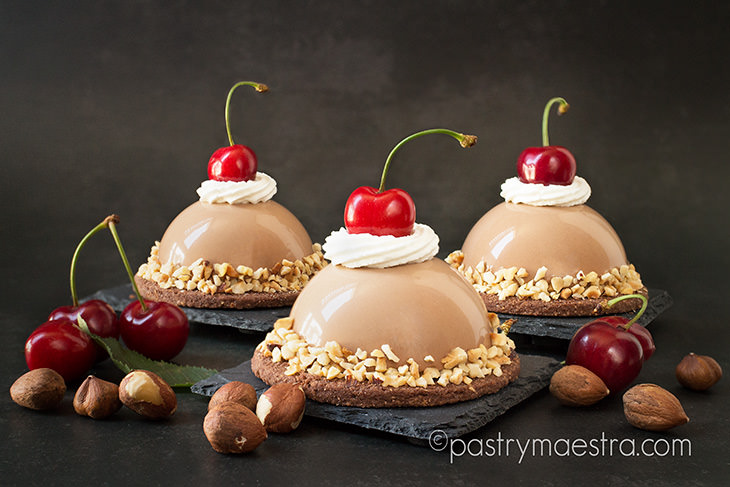 Chocolate and Cherry Half Spheres, Pastry Maestra