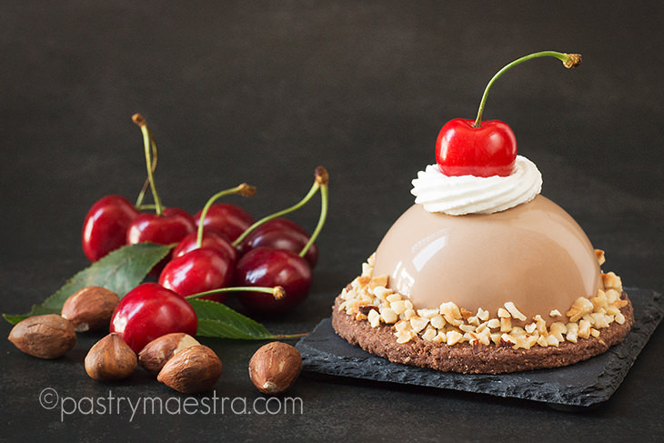 Chocolate and Cherry Half Spheres, Pastry Maestra