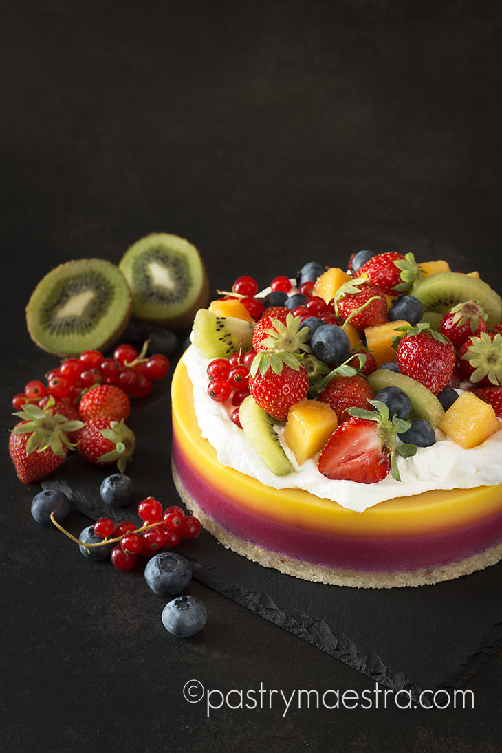 Vegan Blueberry and Passion Fruit Cake, Pastry Maestra