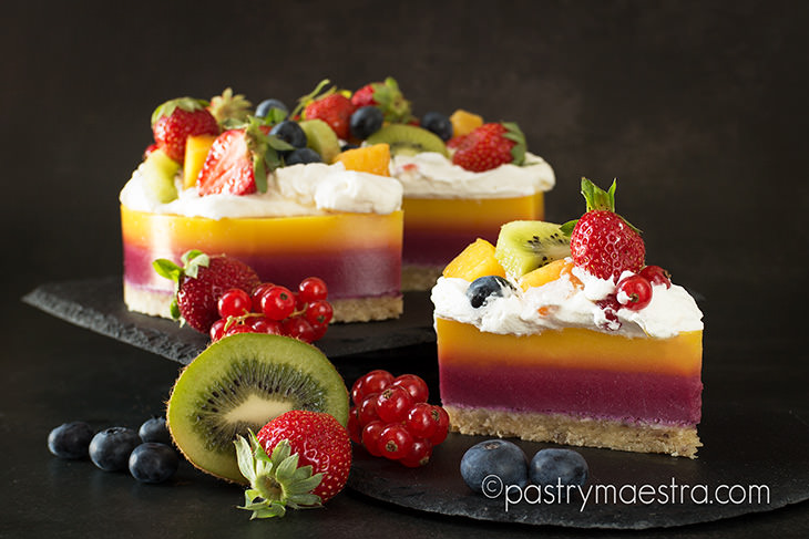 Vegan Blueberry and Passion Fruit Cake, Pastry Maestra