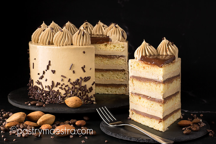 Almond and Chocolate Mocha Cake, Pastry Maestra
