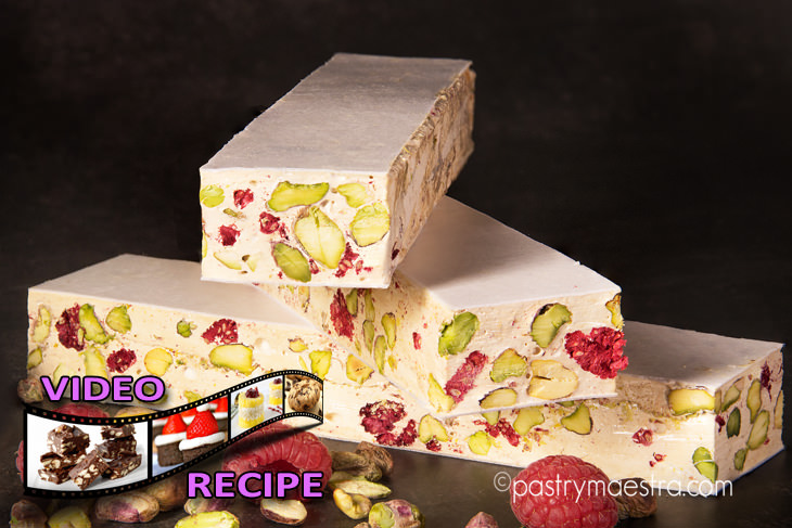 Pistachio and Raspberry Nougat, Pastry Maestra