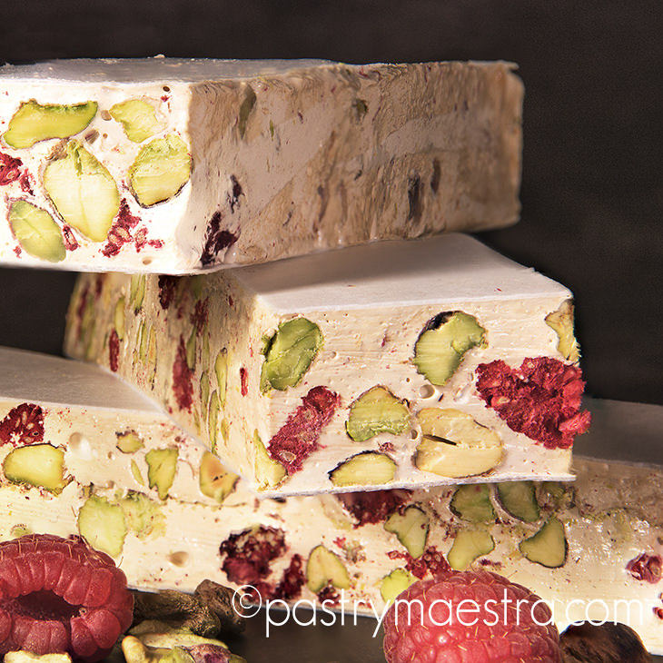 Pistachio and Raspberry Nougat, Pastry Maestra