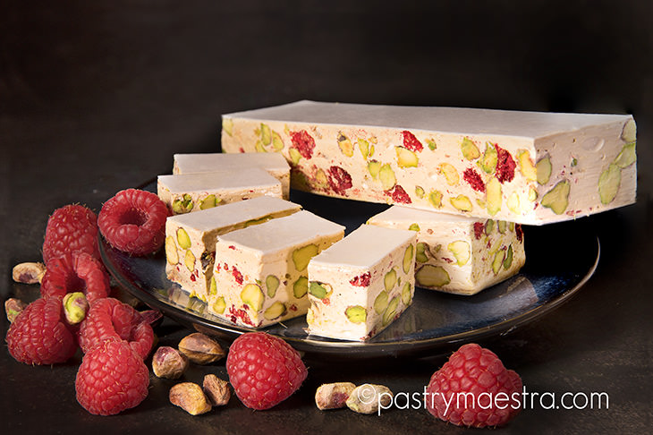 Pistachio and Raspberry Nougat, Pastry Maestra