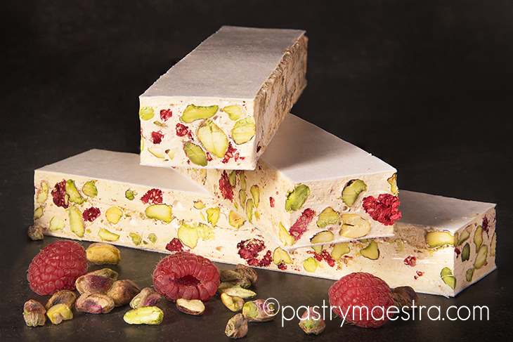 Pistachio and Raspberry Nougat, Pastry Maestra
